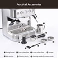 thumbnail image 6 of 15 Bar Automatic Machine – Milk Frother, Grinder, Italian ULKA Pump, 2.5L Water Tank, Brushed Stainless Steel, for Home & Office, 6 of 6