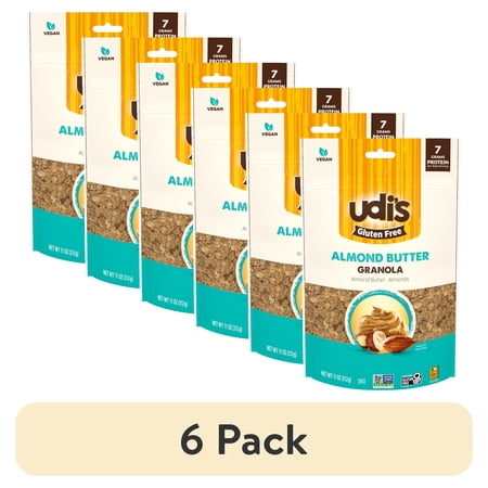 (6 pack) Udi's Granola, Gluten Free, Almond Butter, 11 oz