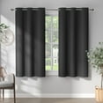 thumbnail image 1 of Curtainking Rideaux à Oeillets 2 Panneaux Rideaux Occultants Isolés Thermiquement pour Chambre de Bébé, Noir, 40x45 Pouces, 1 of 6