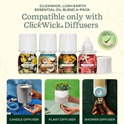ClickWick Lush Earth Essential Oil Blend Collection, Long-Lasting Scented Fragrance for Aromatherapy, 4 Pack