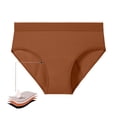 thumbnail image 2 of Women's Large Size Four-Layer Underwear, -Hugger Leak-Proof Absorption Pants, Holds Up to 100ml, Light Absorbency Incontinence Underwear for Women, Beige, L, 2 of 4
