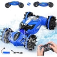thumbnail image 1 of ﻿ Carro de Control Remoto, 2.4GHz Vehículo Anfibio Teledirigido, Coche Control Remoto de Doble Cara, Recargable Carro Control Remoto para Niños,Azul, 1 of 6
