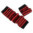 thumbnail image 2 of 1 par de guantes largosmuñequera a rayasmanga de brazo de codo de punto para cosplay (rojo) Ndcxsfigh Nuevos Originales, 2 of 5
