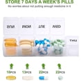thumbnail image 2 of Extra Large Weekly Pill Organizer 2 Pcs, Sukuos Xl Daily Pill Cases, 2 of 5
