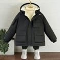 thumbnail image 6 of MEZZALL Kids Boys Winter Lined Thermal Jacket Long Sleeve Warm Thickened Coats Windproof Cold Weather Outerwear For Toddler Youth Solid Color Boho Child Clothes, 6 of 6