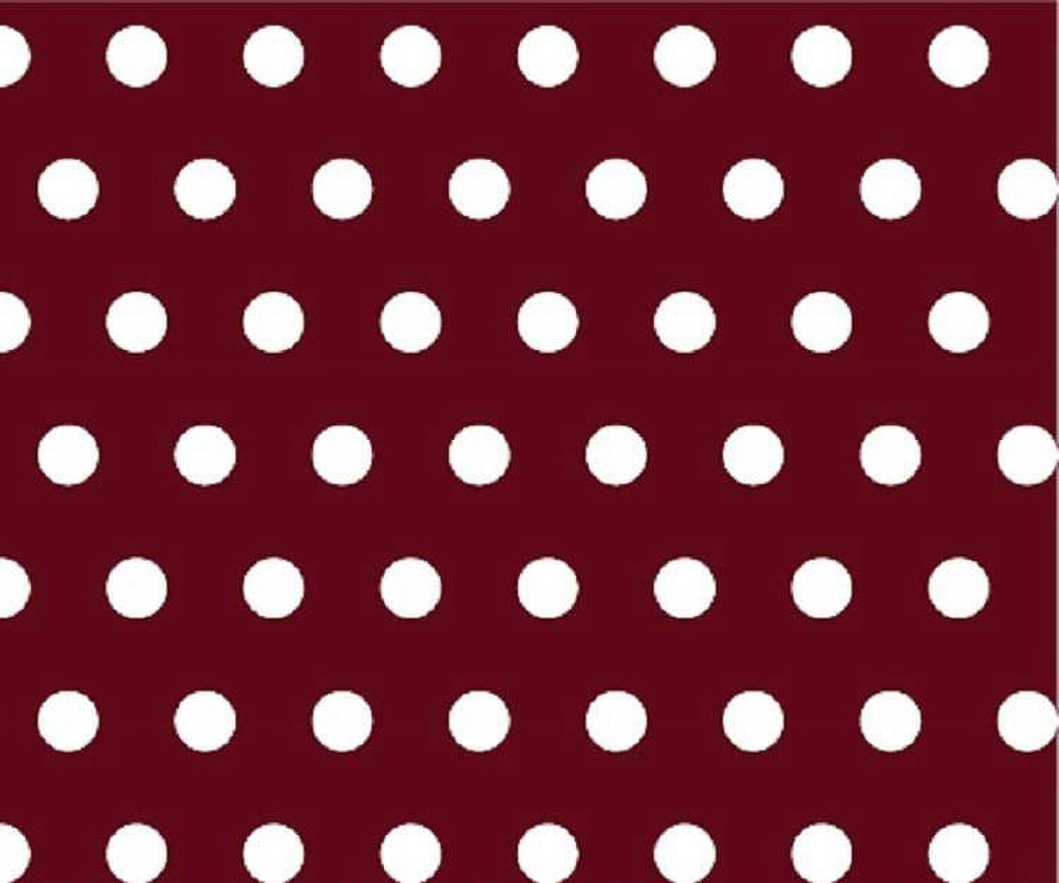 SheetWorld 100% Cotton Percale Extra Deep Fitted Portable Mini Crib Sheet 24 x 38 x 5.5, Polka Dots Burgundy