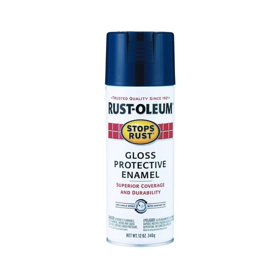 Rust-Oleum Stops Rust Protective Enamel Spray Paint Gloss - 12 Oz Navy - 6 Pack