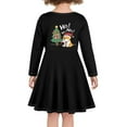 thumbnail image 3 of DISNIMO Christmas Dog Dress for Girls Christmas Tree Dress Kids Girl Long Sleeve Dress Size 13-14 Girls Midi Dress Long Sleeve Swing Dress Girls Above Knee Dress for Teen Girls Long Sleeve Dress, 3 of 6