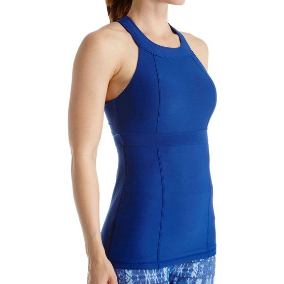 Women's MSP by Miraclesuit 4006 Essentials Hi Neck Miraslim Tank (Ultramarine L)