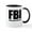 White/Black Inside, variant on CafePress - FBI Female Body Inspector Mug - 11 oz Ceramic Mug - Novelty Coffee Tea Cup