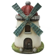 Red and White Miniature Windmill Fairy Garden Figurine Accessory Mini New