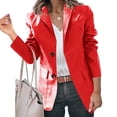 thumbnail image 2 of Vedolay Blazer Jackets Women's Casual Open Front Long Sleeve Work Business Lapel Jacket Blazers with Pockets,Red XL, 2 of 5