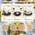 thumbnail image 5 of Chicken Shredder, 10.8" Visible Chicken Breast Shredder Tool Twist, Large Meat Shredder Machine - Ergonomic Handle, Dishwasher Safe, Anti-Slip, Cleaning Brush, Heat Resistant, BPA Free, 5 of 8