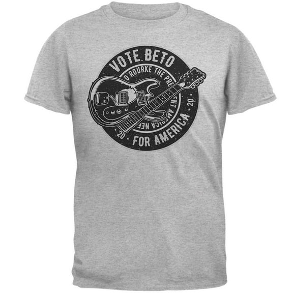Election 2020 Beto O'Rourke Punk Guitar Mens T Shirt Heather X-LG