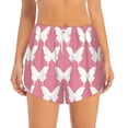 thumbnail image 2 of Balery Butterfly 2 Pantalones cortos deportivos para mujer con forro y dos bolsillos, elásticos, para entrenamiento, gimnasio, yoga-Medium, 2 of 7