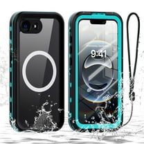 ShieldFlex Magnetic for iPhone 16e Case Waterproof,Built-in Screen Protector IP68 Underwater Upgrade Military Dropproof Compatible with MagSafe Full-Body Shockproof Translucent Case 6.1" 2025,Blue