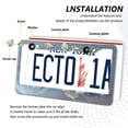 thumbnail image 3 of Aluminum License Plate Frame 2 Pack Car Exterior Accessory Car Tag Holder for Front Rear Plates Cars Decor Large Flower in Full Bloom, 3 of 7