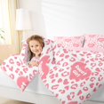 thumbnail image 5 of Manfei Kawaii Sweet Girl Bedding Comforter Set for Teen, Pink Cheetah Print Twin Comforter Sets, Modern Fashion Reversible Bedding Set, Breathable Home Decor, 2pcs, 5 of 9
