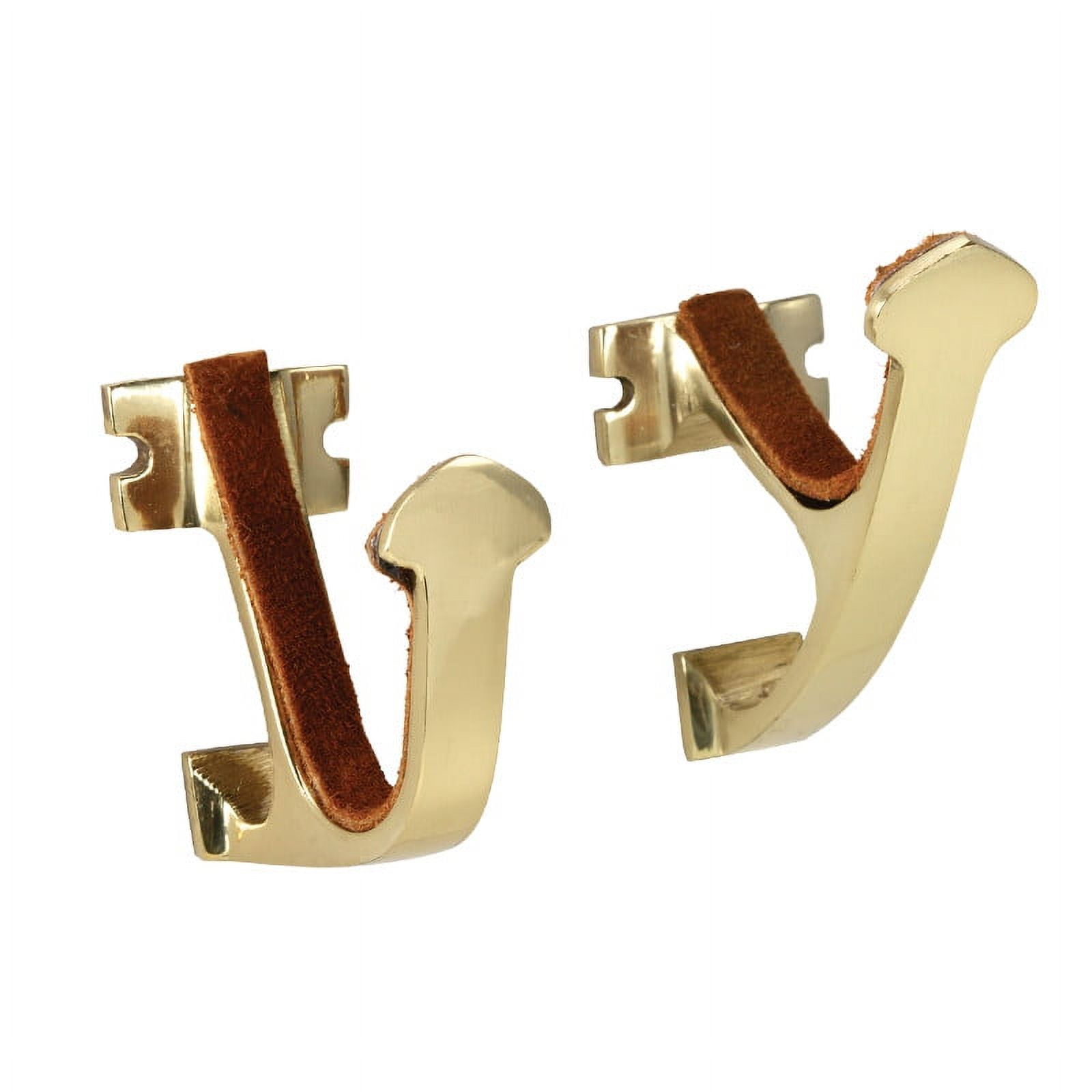 Allen Company Brass Wall Mount Gun Hanger Hook Set, Fits Most 12,20-Gauge & Firearms