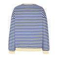 thumbnail image 5 of Htigea Womens Oversized Sweatshirts Crewneck Long Sleeve Striped Tops Casual Loose Fit Pullover Y2K Shirts Fall Workout Sweatshirt Yellow S, 5 of 5