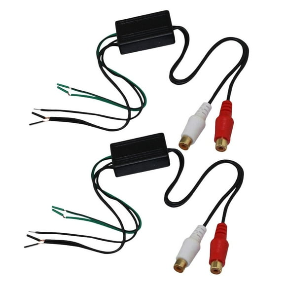 2x Convertidor profesion Cable de Estéreo de sonido para Automóvil a Línea de Adaptador 8 Pulgadas de Salida