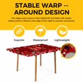 thumbnail image 4 of Valentine's Day Birds Table Cloths for 4 Foot Rectangle Tables, Love Branches Red Black Buffalo Plaid Patio Waterproof Elastic Fitted Tablecloths, Washable Rectangular Table Cover for Camping, 4 of 8