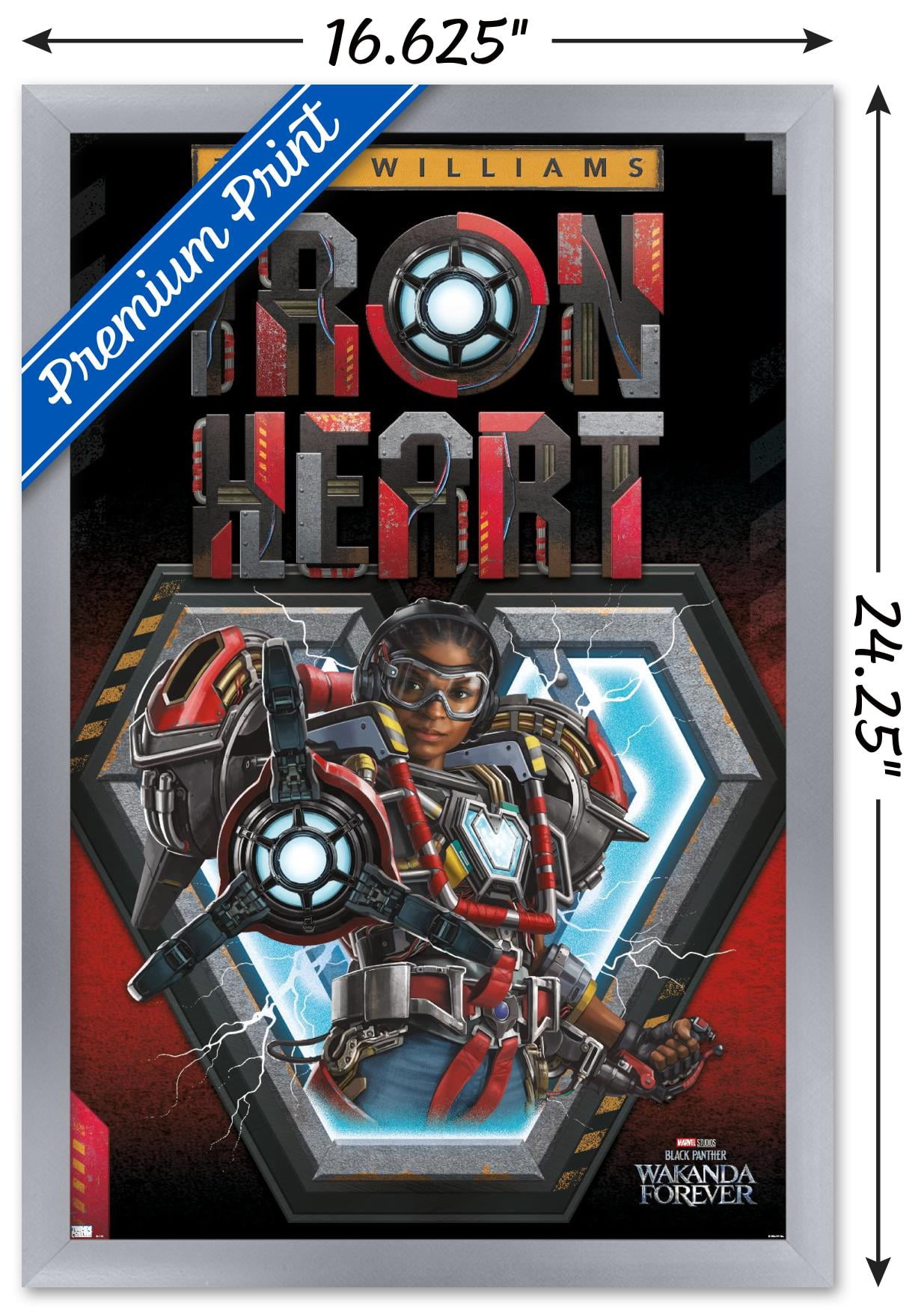 Marvel Black Panther: Wakanda Forever - Ironheart Wall Poster, 14.725" x 22.375" Framed