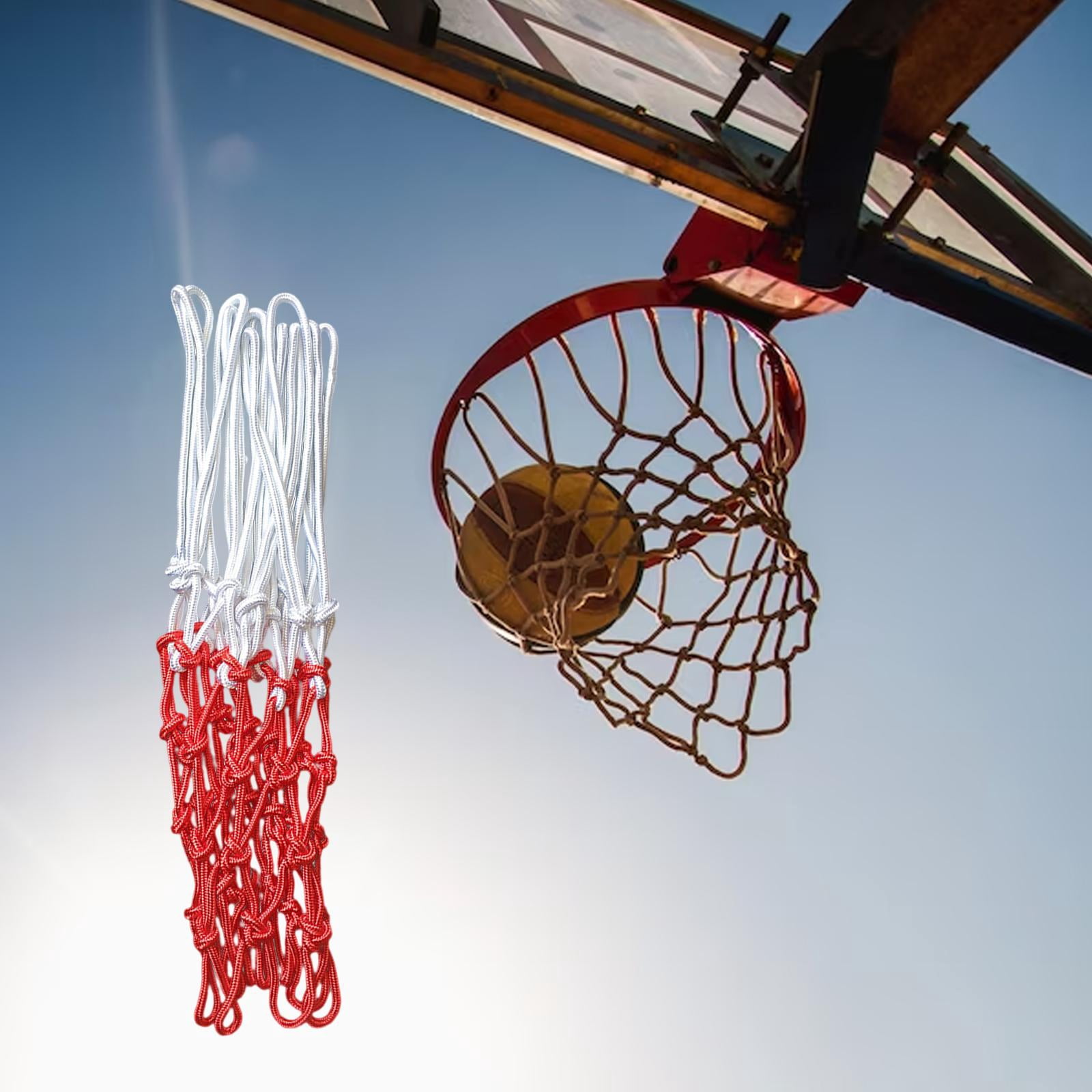 harayaa Basketball Net Basketball Court Equipment Premium Heavy Duty Basketball Rim Nets Round Rope Dia 5.5mm