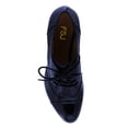thumbnail image 3 of FSJ Women Vintage Closed Toe Dress Oxfords Comfortable Chunky Heel Wingtip Brogues Perforated Lace-Up Pumps Office Shoes Size 9.5 Blue, 3 of 4