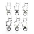 thumbnail image 2 of Pack of 100 Metal Cat Shaped Spring Snap Keychain Clip Hanging Buckle Key Ring DIY Craft Key Chains Accessories, 2 of 7