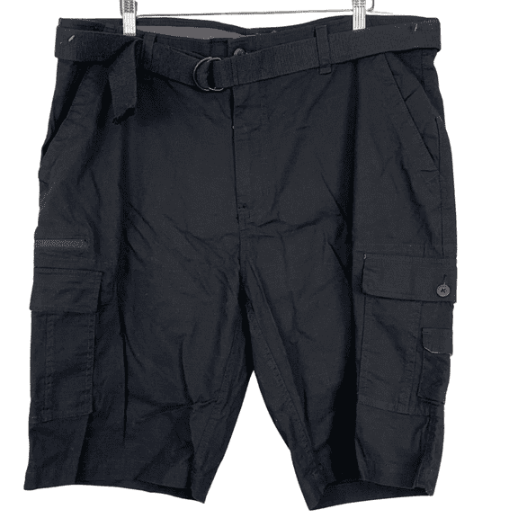 WearFirst Men's Cargo Shorts, Black, 42