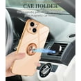 thumbnail image 5 of for Pink iPhone 15 Plus Case with Ring Holder Kickstand [with Magnetic] Soft TPU Bumper, Glitter Gold Electroplated Cover Full Camera Protective Phone Case for iPhone 15 Plus 2023, 5 of 13