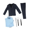 thumbnail image 2 of Traje Formal a Escala 1: Chaqueta Y Pantalones, Estilo Retro, para Cosplay, con Mangas Largas, Cinturón Y , para Accesorios de 12 Pulgadas Azul marino, 2 of 8