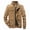 Khaki, variant on WAENQINLA Men's Casual Cargo Jacket Slim Fit Multi Pockets Stand Collar Coat with Shoulder Straps Full Zip Motorcycle Outerwear