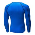 thumbnail image 3 of Men's Athletic Long Sleeve Compression Shirts Gym Undershirts Blue Size S, 3 of 3