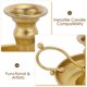 thumbnail image 3 of FESTFENDS Portavelas Para Velas Con Asa En Metal Dorado Estilo Retro Para Y Funcional, 3 of 6