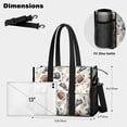 thumbnail image 5 of Teacher Tote Bag,Football Equipment Checkered Pattern Teacher Utility Tote Bag,Large Work Tote Bags for Women with Multiple Pockets,Top Zipper Closure,13.8x10.6x6.7 Inch, 5 of 5