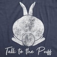 thumbnail image 2 of Womens Talk to The Puff T Shirt Funny Easter Bunny Tail Behind Humor Cool Womens Graphic Tees, 2 of 7