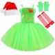 thumbnail image 4 of Disfraz de Grinch para niños, vestido de tutú de monstruo peludo verde brillante para niñas, regalos de Navidad, ropa de fiesta de Navidad para niños, 4 of 5