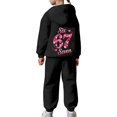 thumbnail image 3 of XAOFW Kids 6 7 Outfits Girls Fashion Long Sleeve Hoodie Jogger Cute Number Printed Pullover Tracksuit Comfort Fashionable Casual Daily Wear Sets, 3 of 8
