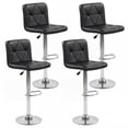 thumbnail image 1 of Gymax Bar Stools Set of 4 Adjustable Swivel Barstools w/Back & Footrest for Kitchen, 1 of 10