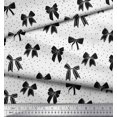 thumbnail image 3 of Soimoi Black Cotton Voile Fabric Bow & Dots Fabric Prints By Yard 42 Inch Wide, 3 of 3