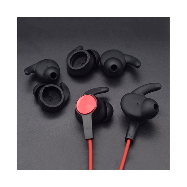 3 Pairs Silicone Earphone Protective Cover Ear Caps Replacement for HUAWEI AM61-Black