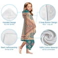 thumbnail image 7 of Multicolor Geometric Boho Pattern Hooded Bath Towel，60"x35" for Ages 3 To 12 Kids, Quick Dry Lightweight Soft Microfiber Hood Beach Towel Cover Up for Kids, 7 of 7