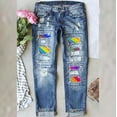 thumbnail image 2 of Vedolay Jeans for Women Trendy 2023 Casual Baggy Jeans Cropped Jeans A,3XL, 2 of 4