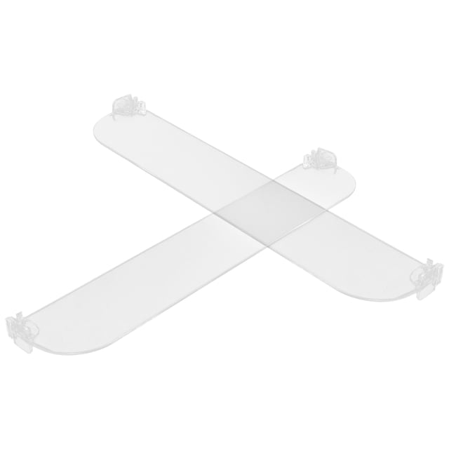 HEALEEP Adjustable Shelf Divider Wooden Transparent Plastic Tool Free Installation 2Pack for Retailers