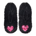 thumbnail image 2 of Fuzzy Babba Little Girls Faux-Fur Heart Slipper Socks, 2 of 2