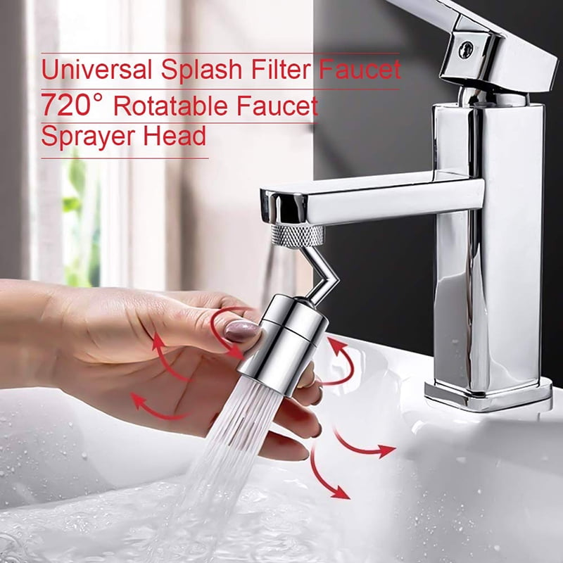 Universal Splash Filter Faucet 720° Rotate Water Outlet Faucet Extender