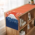 thumbnail image 6 of Table Runners 70 Inches Long Dress Scarves, Japanese Style Farmhouse Coffee/Dining/Kitchen Table Decor, Holiday Table Runner, Blue Mountains Orange Red Sun Cherry Floral 13x70 Inch, 6 of 9