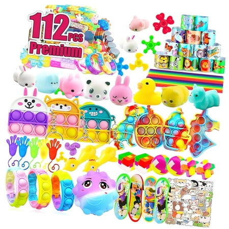 HYKE 112 PCS Premium Toy Collection for Every Age Group, Ideal for Assortment Stuffers, Classroom Rewards, Prize Box Fillers, Goody Bag Contents, and Carnival Prizes for Children Aged 4-10